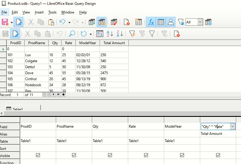 Query to Calculate Amount